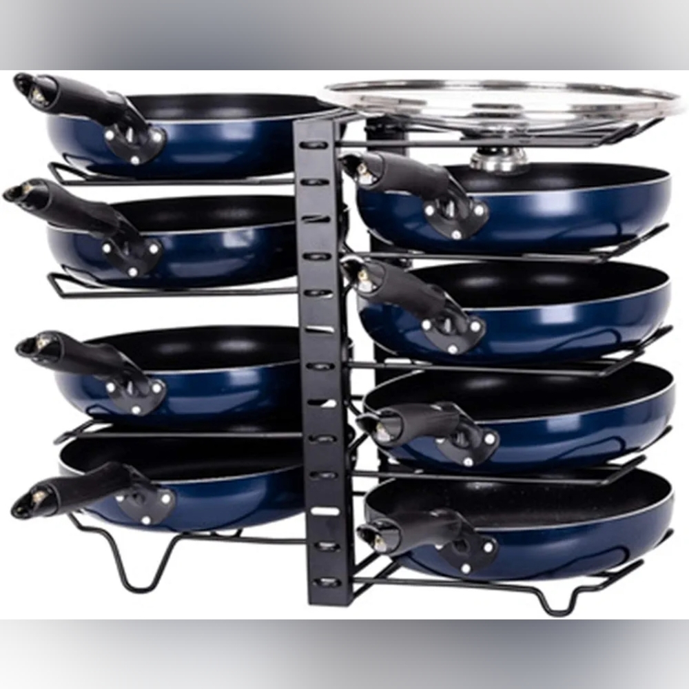 Pot Rack Kitchen Organizer For Pots Lids and Pans - Picture 4 of 5